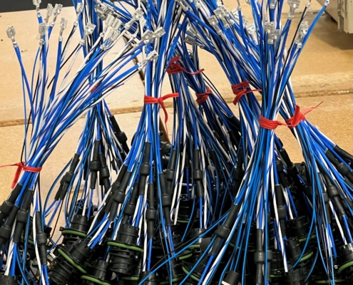 Cable assemblies - blue - bundled photo